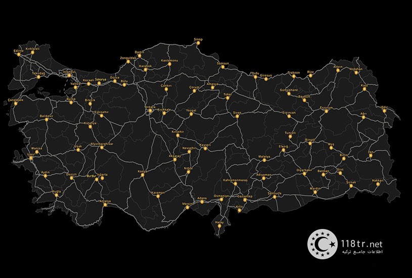 نقشه راه های ترکیه 13